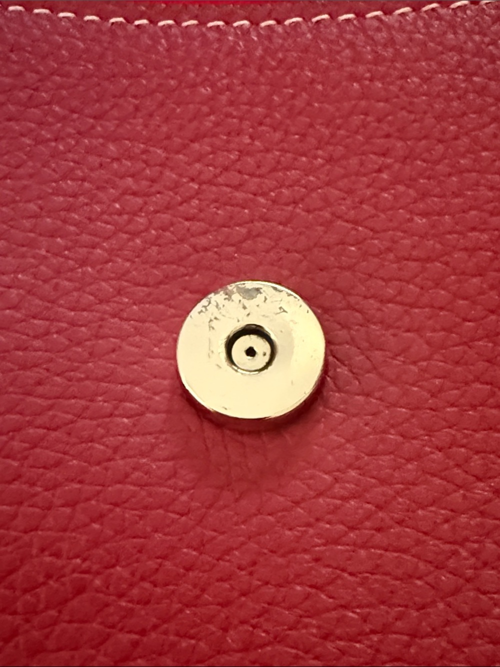 Dooney & Bourke Red Pebble Leather Crossbody with Tan Strap - Picture 12 of 12